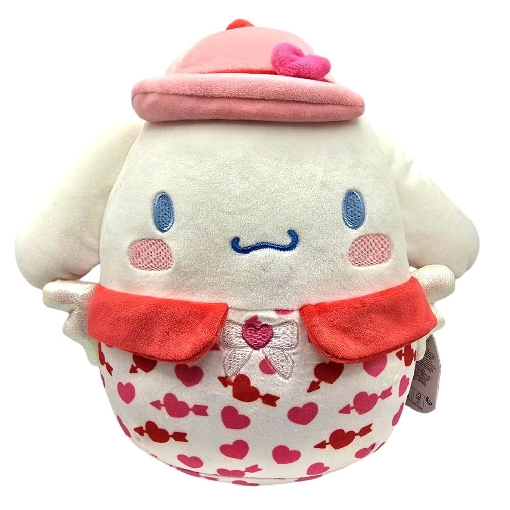Squishmallows Cinnamoroll Sanrio 8" Valentine Plush 2025 NWT Heart Candy Pink